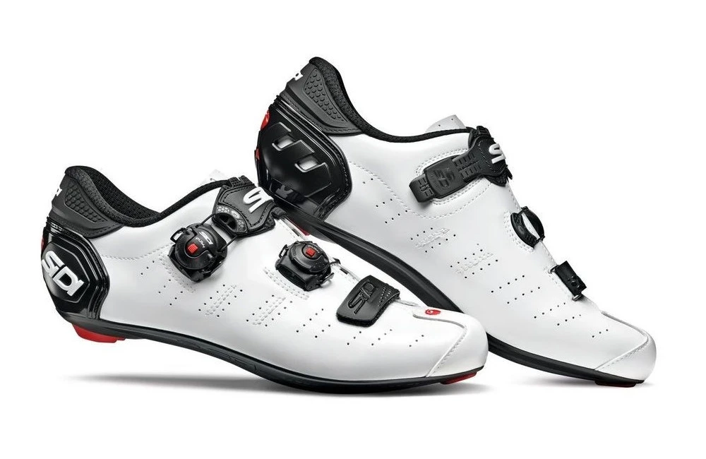 Chaussures Vélo Route SIDI Ergo 5 Mega Blanc Noir Mat Carbon Composite 1 Chaussures Vélo Route SIDI Ergo 5 Mega Blanc Noir Mat Carbon Composite