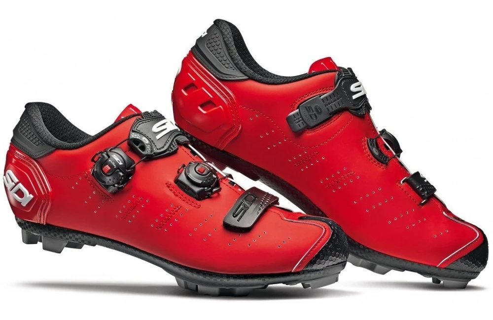 Chaussures VTT SIDI Dragon 5 SRS Carbone Rouge Mat Noir 1 Chaussures VTT SIDI Dragon 5 SRS Carbone Rouge Mat Noir